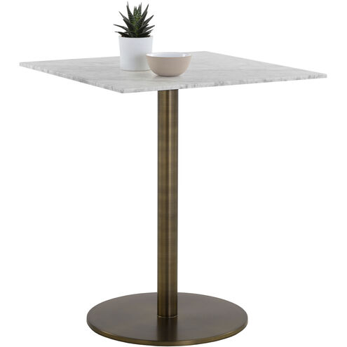 Enco White / Antique Gold Counter Table